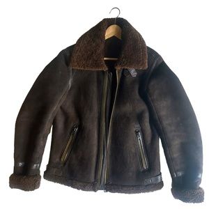 Diesel 100% Sheepskin Leather Coat